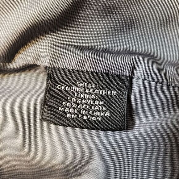 QUE Women's Gray Leather Moto Bikercore Jacket Women's Medium - Picture 8 of 15